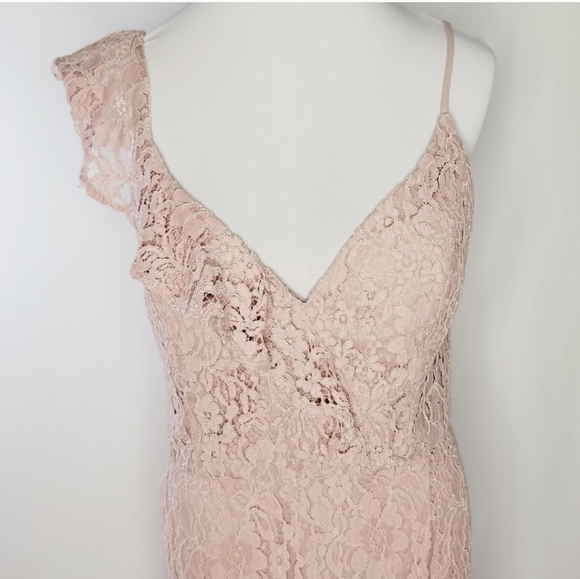 Hayley Paige Occasions Style 52200 Bridesmaids Dress Dusty Rose A-Line Size 14 - Picture 5 of 11